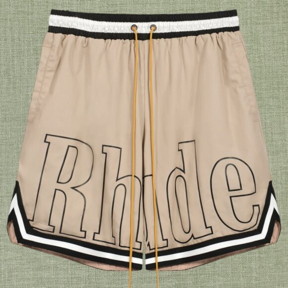 RHUDE MEN'S TAN SHORTS